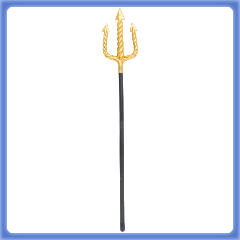 ตกแต่ง Plaything Triple Fork Performance Props ของเล่นคอสเพลย์อุปกรณ์เสริมเลียนแบบ Mermaid ฮาโลวีน