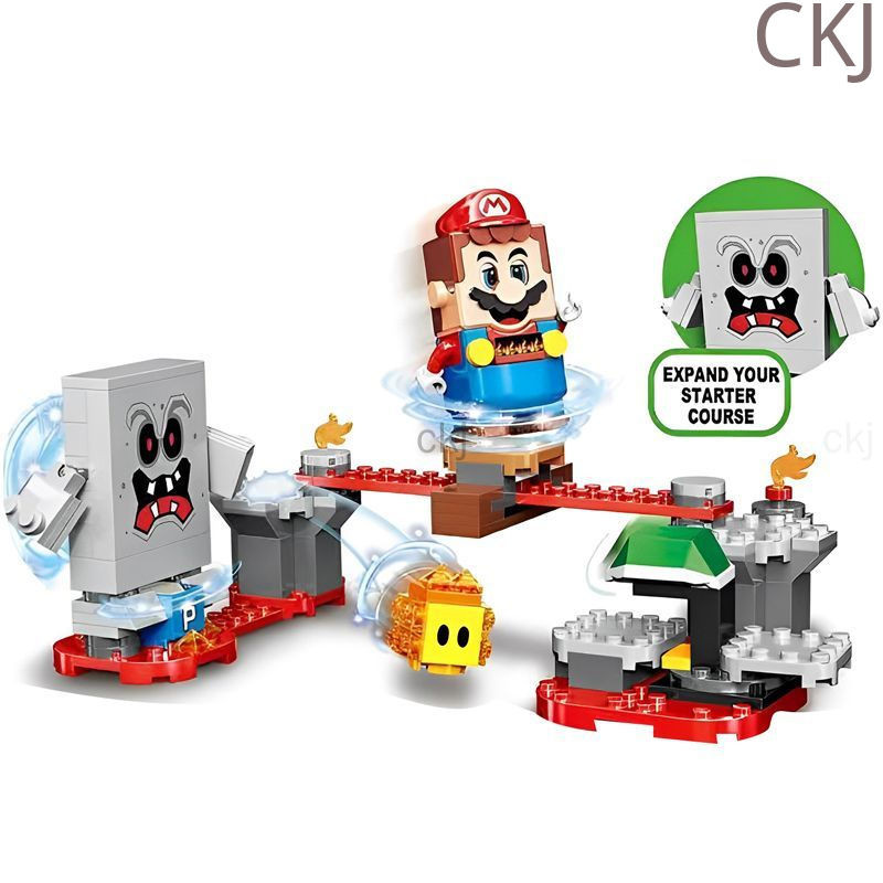 เข้ากันได้กับเลโก้บล็อกตัวต่อ Super Mary troublesome lava monster Mario building blocks ของเล่นเด็กของเล่นเพื่อการศึกษาสําหรับเด็ก