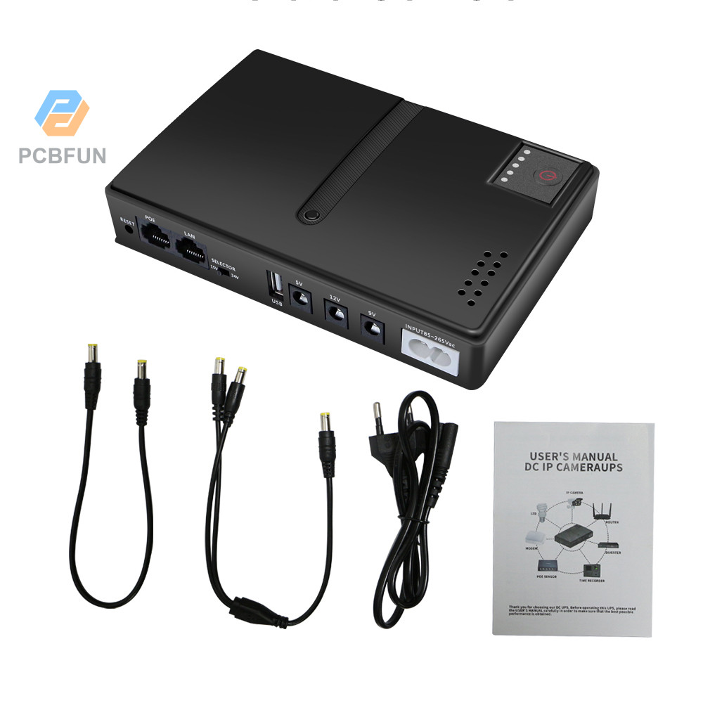 Pcbfun 1036P เราเตอร์ 5V9V12V การตรวจสอบแมวออปติคอลสํารองมือถือแหล่งจ่ายไฟอย่างต่อเนื่องโทรศัพท์มือถ