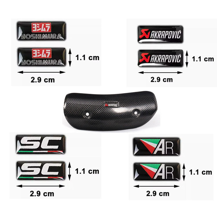 3d Mini Self-กาวความร้อนโล่สติกเกอร์ตกแต่งรถจักรยานยนต์ท่อไอเสียDecalsสติกเกอร์