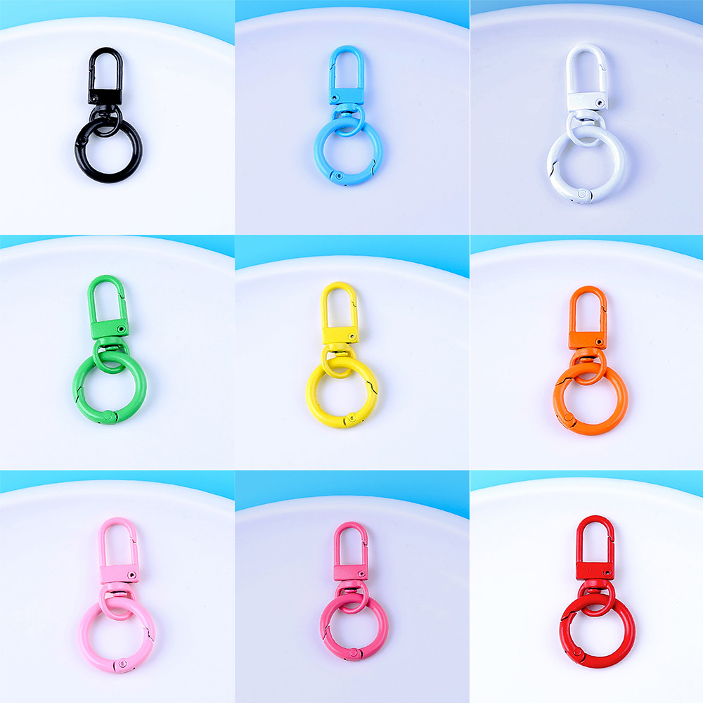 พวงกุญแจ ตะขอก้ามปู25*46มม โลหะผสม สีสันสดใส 1ชิ้น อุปกรณ์เสริมพวงกุญแจอาซึสะ หัวเข็มขัดเป้สะพายหลัง