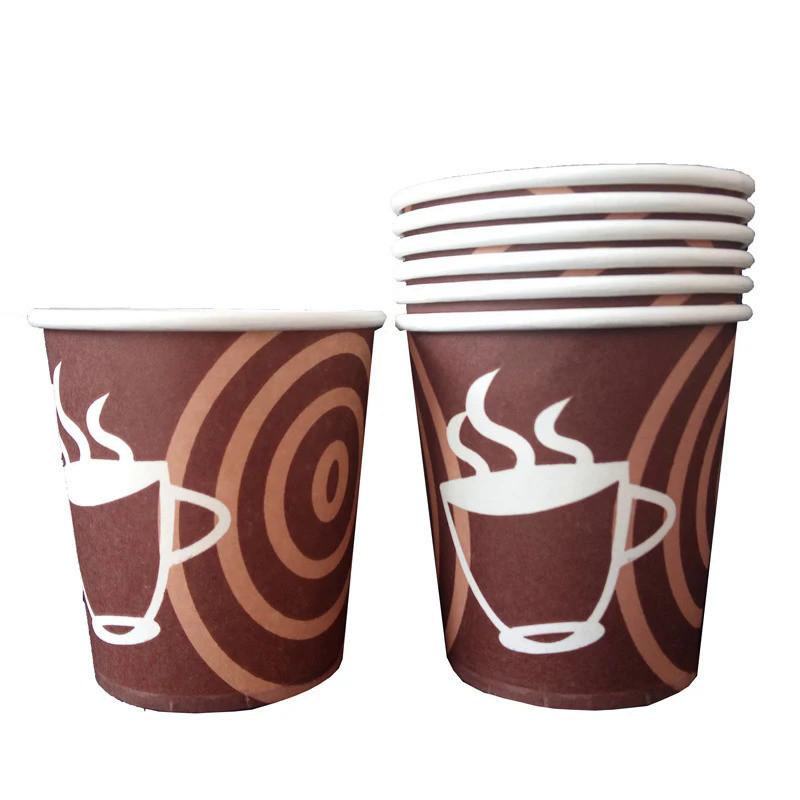100pcs/pack 6oz 150ml Disposable Paper Cup Office Coffee Cup Paper Cup For Hot Drinking Party Suppli