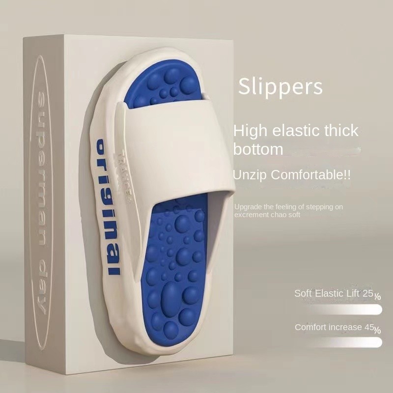 ผู้ชายรองเท้าแตะeva 5.0CM High-Elastic Decompression Anti-Slipรองเท้าแตะกลางแจ้งสบายก้าวบนอึนวดอนุภาคInsol