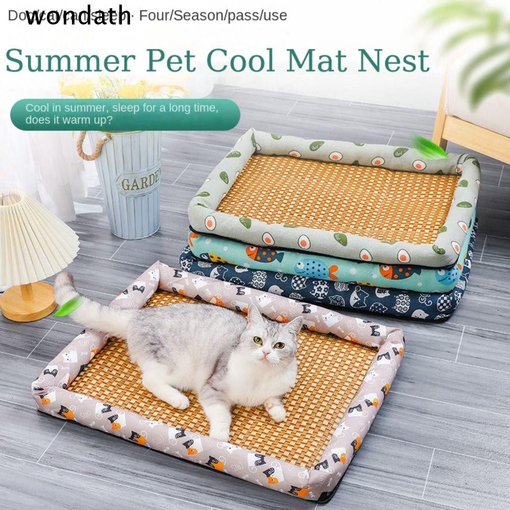Wonda เสื่อระบายความร้อนสําหรับสัตว์เลี้ยง,เตียงโซฟาสัตว์เลี้ยง Anti-Abrasion Cat Sleeping Mat, สบาย Cat Nest ลูกแมวลูกสุนัขเตียงเบาะสําหรับสุนัขขนาดเล็กแมว