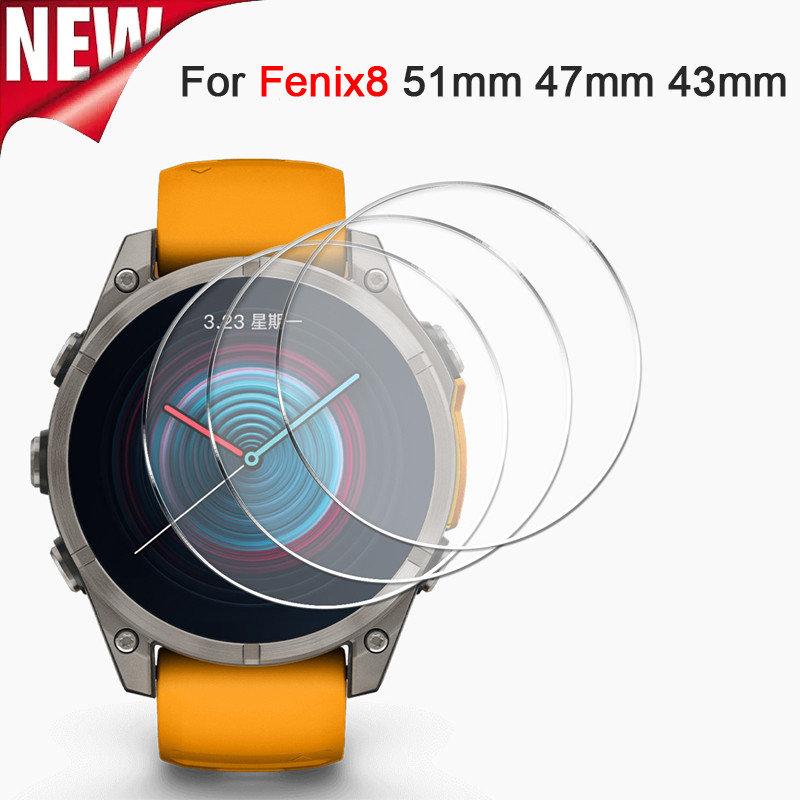 นาฬิกาฟิล์มนิรภัยเข้ากันได้สําหรับ Garmin Fenix 8 51MM 47MM 43MM หน้าจอนาฬิกา Anti Scratch Protector