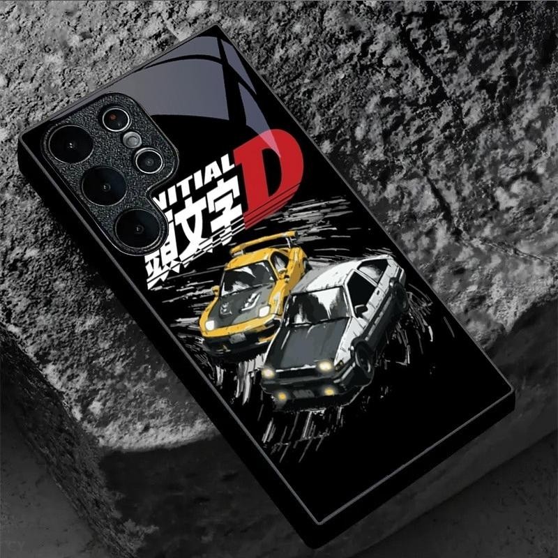Initial D AE86 2 ออกแบบเคสโทรศัพท์สําหรับ Samsung Galaxy S20 S21 S22 S23 S24 S25 Ultra Plus S23FE S24FE A53 A54 A55 A34 A33 หรูหรากระจกนิรภัย