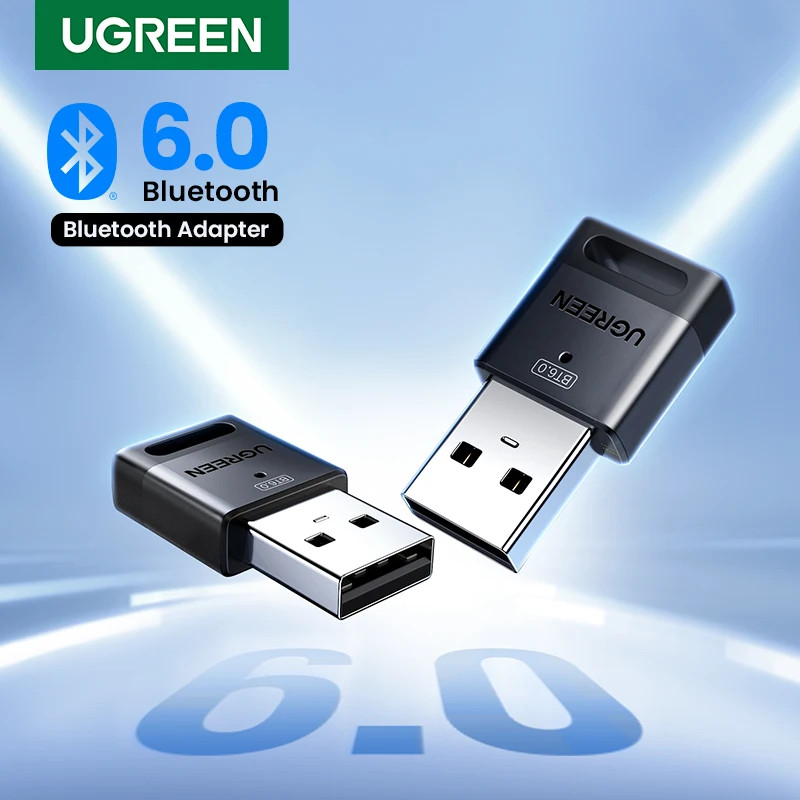 UGREEN อะแดปเตอร์บลูทูธ USB, ดองเกิล Bluetooth 6.0 สําหรับ PC Windows 11/10/8.1,