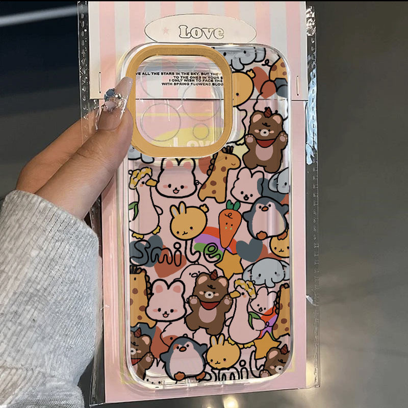 🔅KC CASE🔅เข้ากันได้กับ ไอโฟน16 ไอโฟน 15 Pro Max iPhone 13 ไอโฟน11 X XS XR 7p8p เคสโทรศัพท์เคสนุ่มน่า