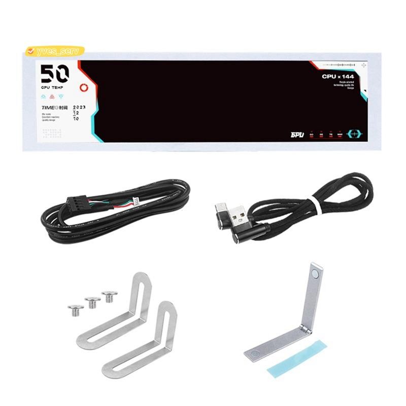 yves_service8.8 นิ้วคอมพิวเตอร์ Temp Monitor (ธีมไดนามิกที่รองรับ), หน้าจอรอง IPS Type C CPU RAM HDD