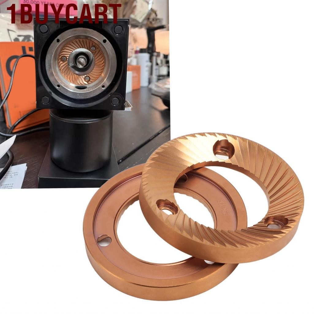 1Buycart 1BUYCART-TH 2PCS เครื่องบดกาแฟ Flat Burr 64 มม. ไทเทเนียมชุบมัลติวัตถุประสงค์สำหรับ DF64 DF