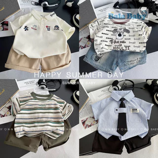 ใหม่ ชุดเซ็ตเด็กผู้ชาย เสื้อผ้าสำหรับเด็กผู้ชาย ชุดหล่อ 2025 Size80-120cm DXT25