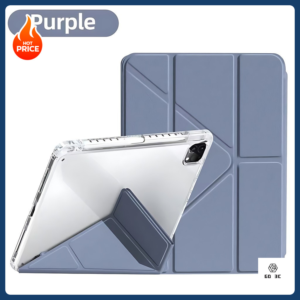New เคสไอแพด พับตัวY เเข็ง ใส ไม่เหลือง!! for gen11 gen10 gen9 Air6 Air4 Air5 Pro11  pro12.9 pro13 วัสดุอะคริลิค case - รูปที่ 2