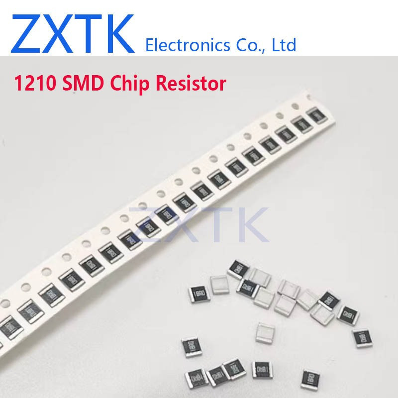 ใหม่ IC CHIP 100PCS 1210 SMD ชิปตัวต้านทาน 1% 5% 8.2K-620K 9.1K 10K 11K 12K 20K 22K 24K 30K 33K 51K 56K 91K 100K 200K 300K 470K GD9K ชิปตัวต้านทานชิปGD9K ชิป GD9