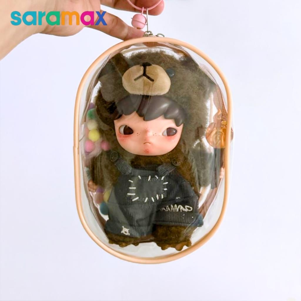 เคสตุ๊กตาโปร่งใสสำหรับ Hirono หมี Plush Living Wild Fight ขนาด 18 ซม.