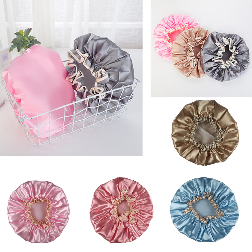 Ilisland ซาติน Silk Bonnet ปรับได้สำหรับ Sleeping Hair Bonnet พร้อม Tie Band สuitabe สำหรับทั้งผู้หญิงและผู้ชาย
