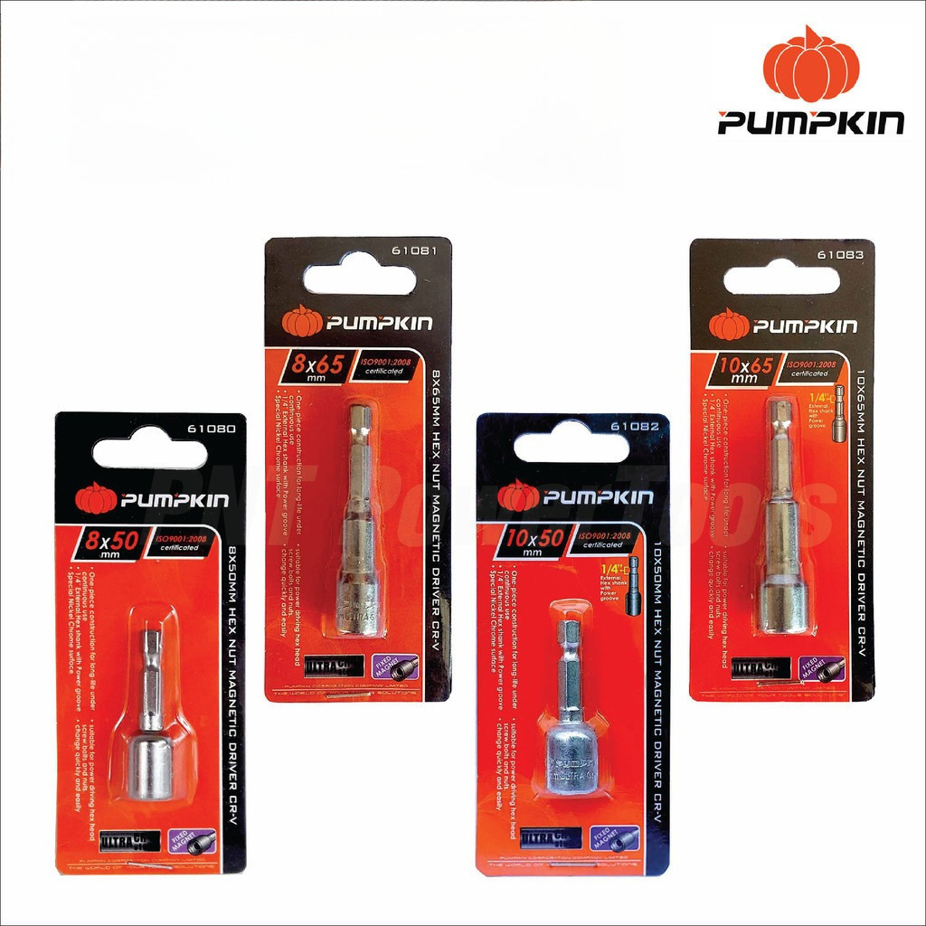 ดอกบล็อกลมหัวแม่เหล็ก Pumpkin  บล็อกยิงหลังคา 8x50 8x65 10x50 10x65 มิล CR-V บล็อกน็อต บล็อคหลังคา บล็อคยิงหลังคา