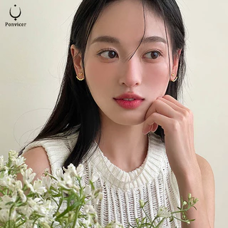 ต่างหูผู้หญิง ดีไซน์เก๋ หลากหลาย ลูกไม้ ขอบโค้งมน โบว์ น้ำหนักเบา หรูหรา ไฮเอนด์ หวาน