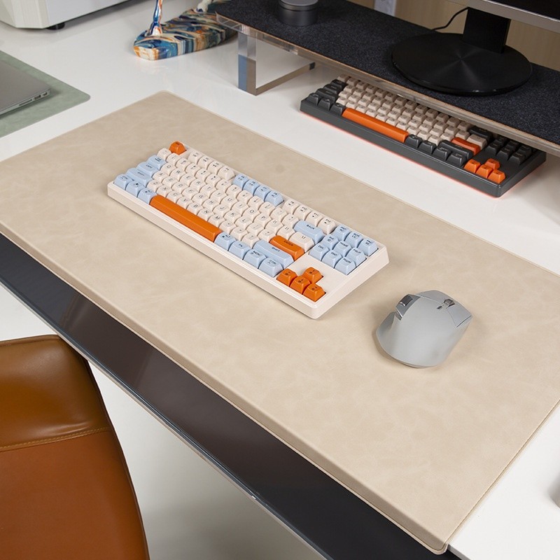 แผ่นรองข้อศอกแบบพับได้แผ่นรองเมาส์ขนาดใหญ่ Retro Crazy Horse รูปแบบหนัง PVC แผ่นรองโต๊ะคอมพิวเตอร์สํานักงานแผ่นรองแป้นพิมพ์ 60×30 70×32 80×40 90x43cm