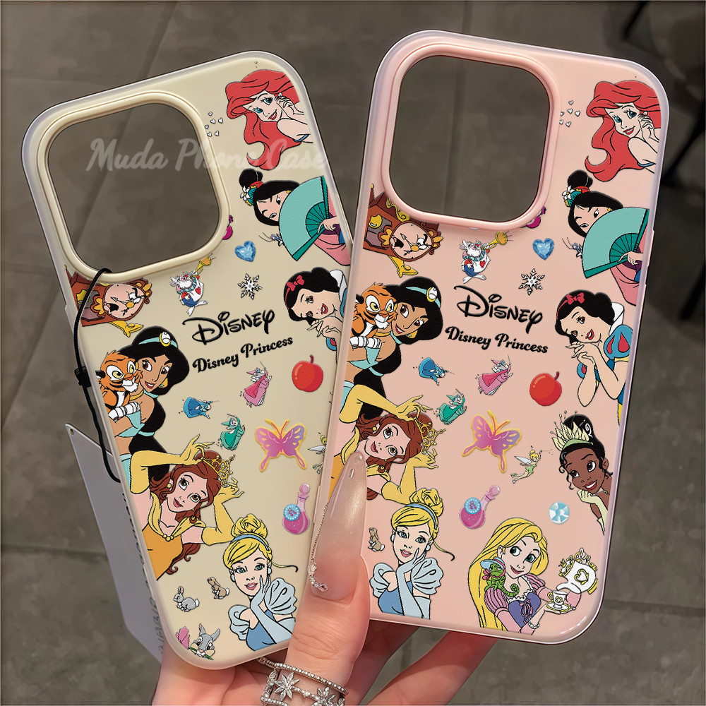 เจ้าหญิง ความงามน่ารัก  การเจาะสีเคสสำหรับไอโฟน กันกระแทก case for iPhone11 13promax 15plus 16 14 13