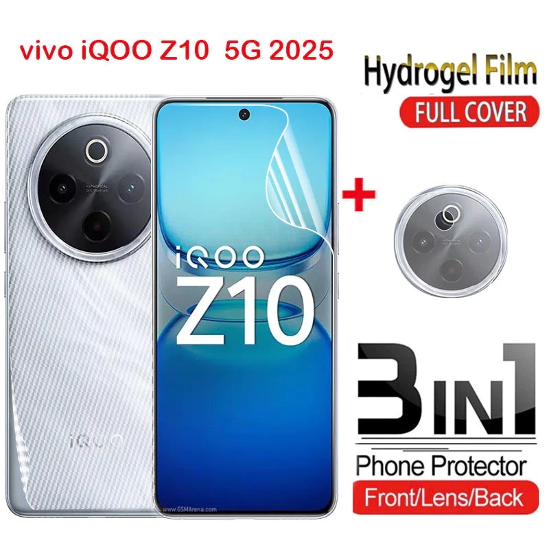 ป้องกันหน้าจอสําหรับVivo iQOO Z10 iQ00 Z10x Z 10x iQO Z10 5G 2025 ด้านหน้ากลับเลนส์คลุมทั้งหมดป้องกันHydrogelกล้องด้านหลังป้องกันฟิล์ม