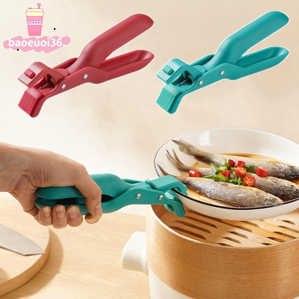 BAOEUOI36 คลิปป้องกันการลวก,ที่คีบชามอาหารลื่นคลิปชามในครัว,ซิลิโคนทนทาน Gripper Anti Scalding Holder