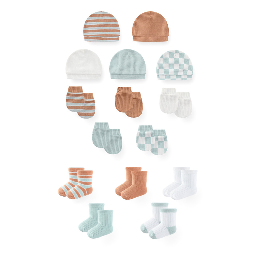 คิดดี้ซูม ชุดอุปกรณ์เสริมสำหรับเด็ก รวมหมวก ถุงมือ และถุงเท้า จากผ้าฝ้ายนุ่ม