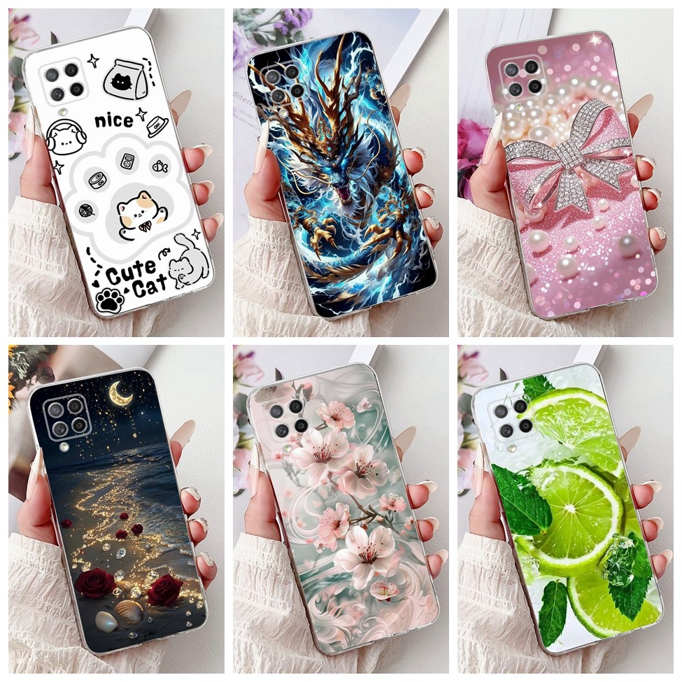 Clear สําหรับ Samsung A42 5G A426B A4260 สําหรับ Samsung Galaxy A42 5G กรณีผีเสื้อหรูหรารักแฟชั่นดอกไม้ Cool หล่อ Lion ทาสี