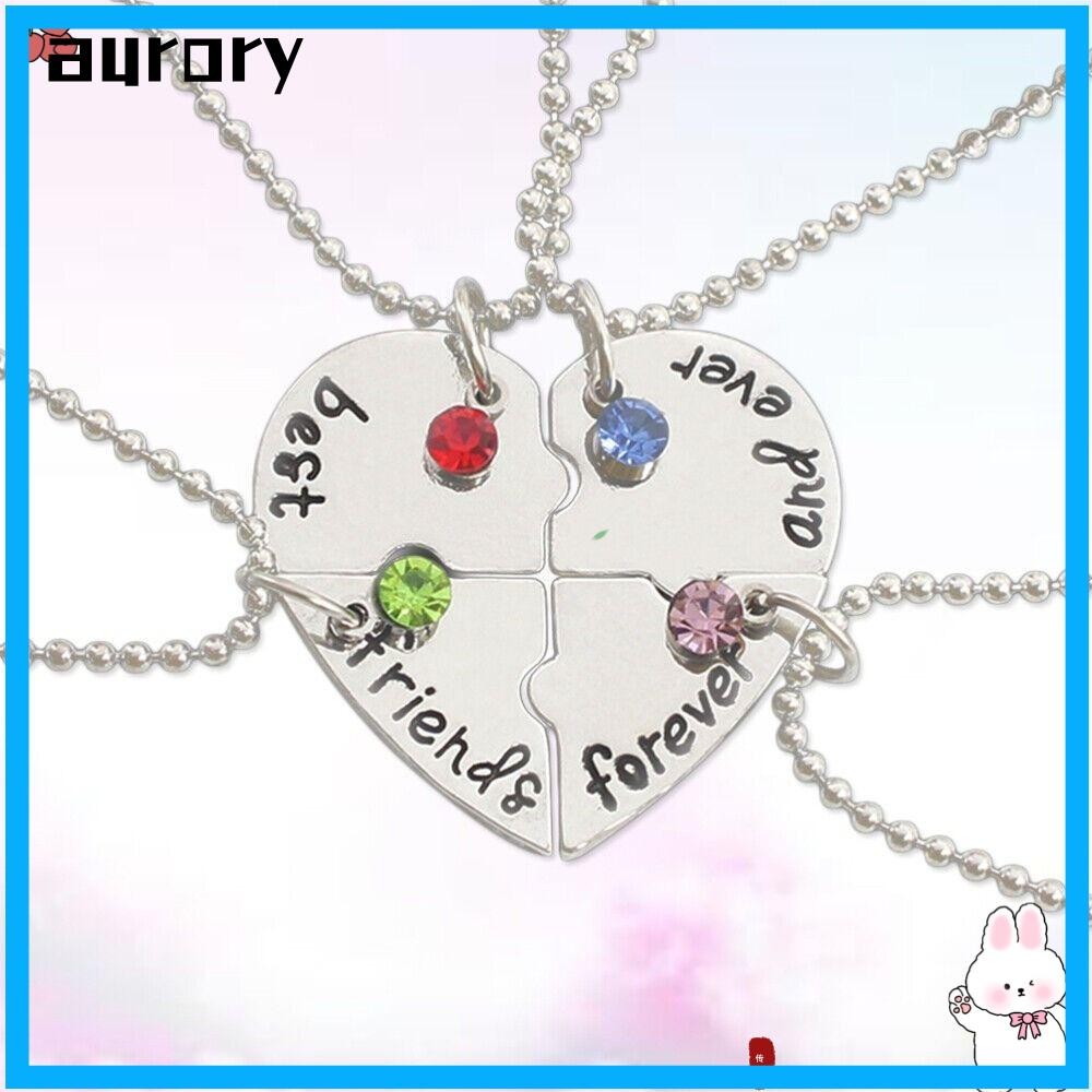 AURORY 4 Bff Friend Love Necklace Best Friend Froever Necklace