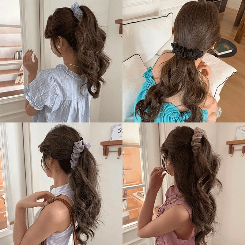 กิ๊บกล้วยจีบสไตล์เกาหลีสำหรับผมหางม้า พร้อมคลิปยึดผม