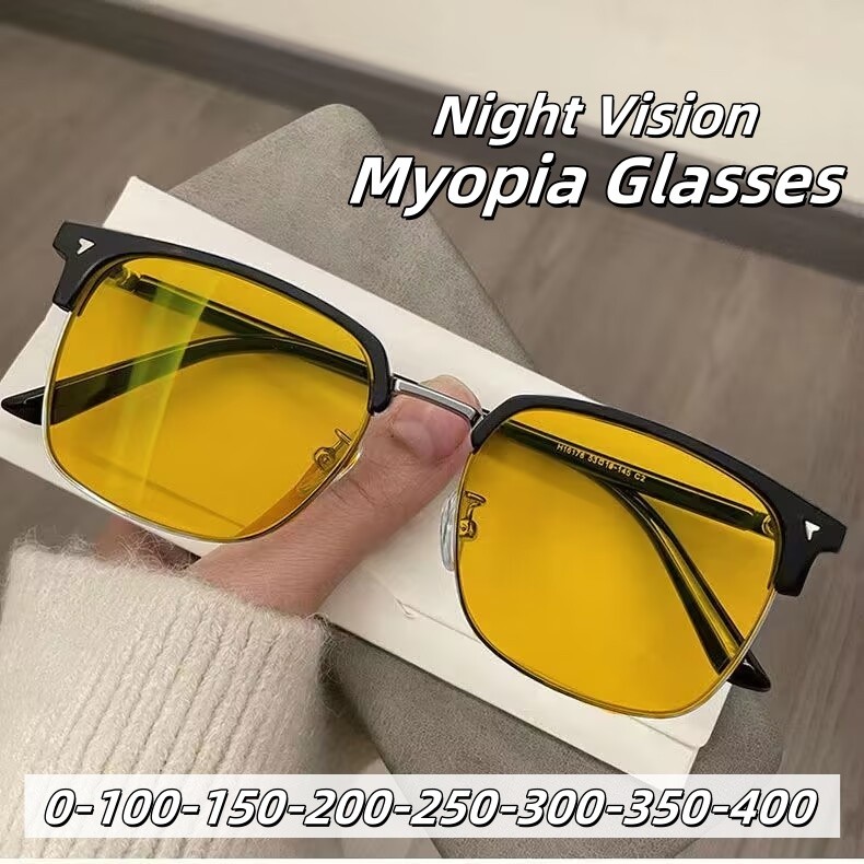 แว่นตาป้องกันแสงสะท้อน สำหรับสายตาสั้น ใช้งานได้ทั้งกลางวันและกลางคืน ออกแบบมาเพื่อความปลอดภัยขณะขับรถในเวลากลางคืน