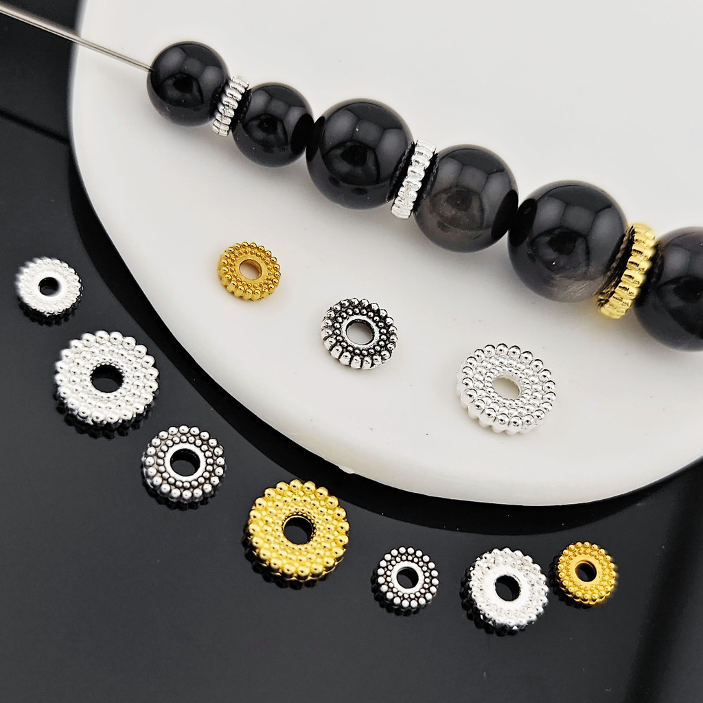 ชุดใหญ่ 100 ชิ้น อุปกรณ์เสริมสร้อยข้อมือทิเบตเงิน ลูกปัด เครื่องประดับขายส่ง