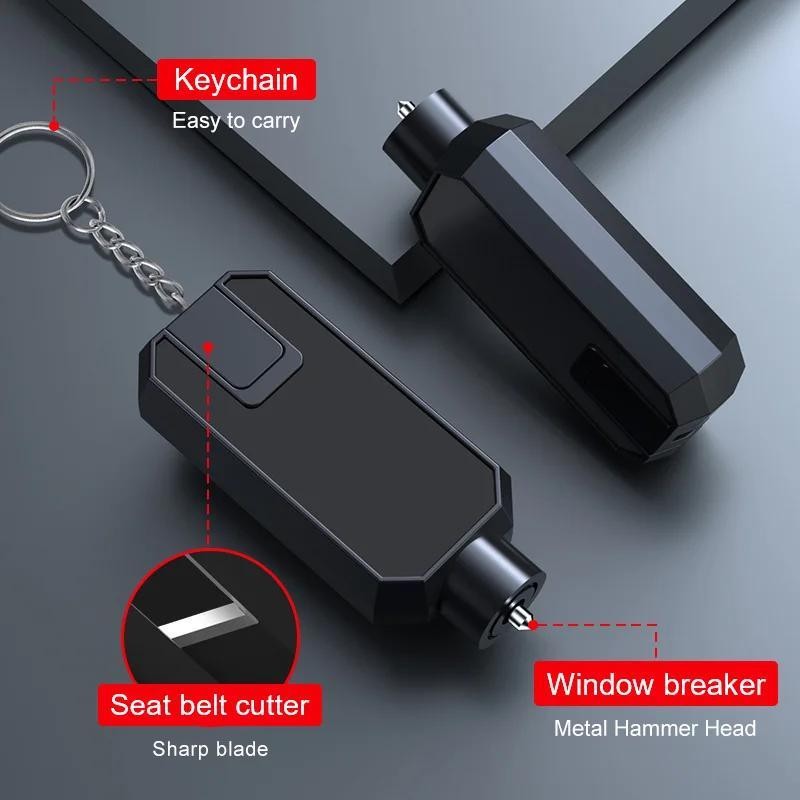 ไดยงเคจิ/จว รถความปลอดภัยค้อนรถกระจกหน้าต่าง เบรกเกอร์ อัตโนมัติเข็มขัดนิรภัยตัดมีดมินิช่วยชีวิตหนีค้อนรถฉุกเฉินเครื่องมื - รูปที่ 4