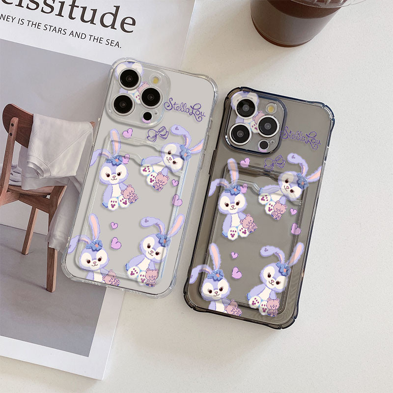 ช่องใส่การ์ด Softcase กระต่ายน่ารักสําหรับ Samsung Galaxy A06 A16 A05 A05s A15 4G A15 5G A25 A35 A55