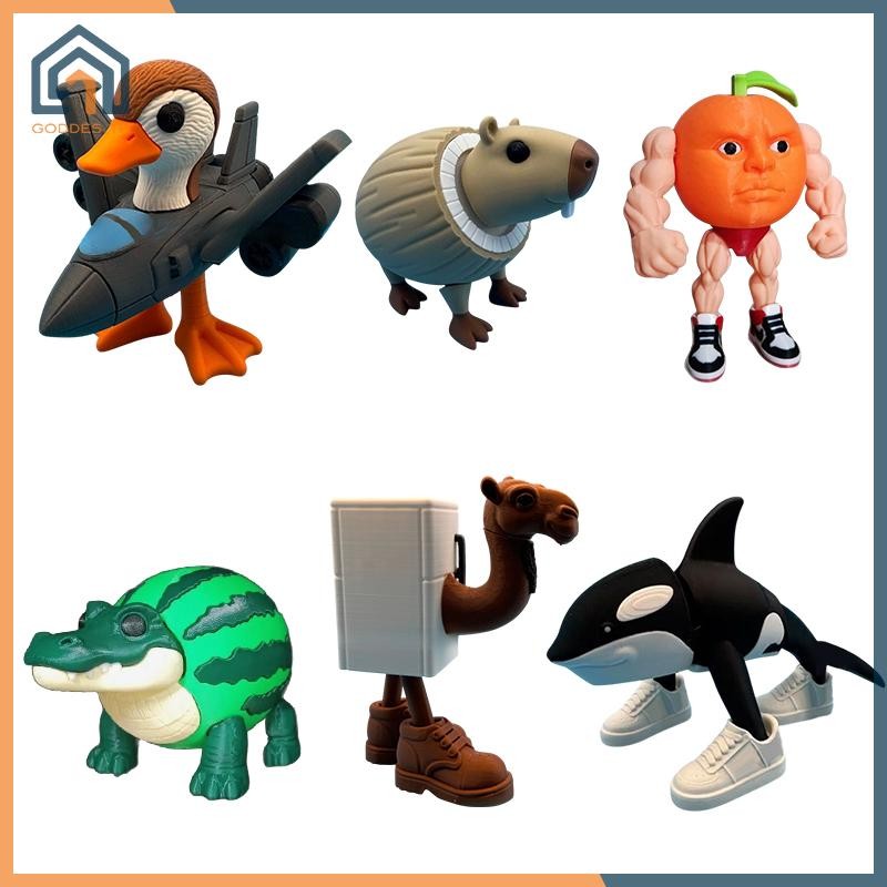 Goddes อิตาเลี่ยน Brainrot TungTung Sahur Tralalelo Tralala ของเล่นรูปแตงโมจระเข้ U-Ding-Ding-Dong รูปปั้นตกแต่งของเล่นของขวัญ TH