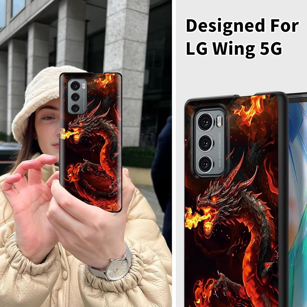 สําหรับ LG Wing Case,สําหรับ LG Wing เคสโทรศัพท์ Slim Hard PC Ultra-Thin Anti-Scratches กันกระแทกป้อ