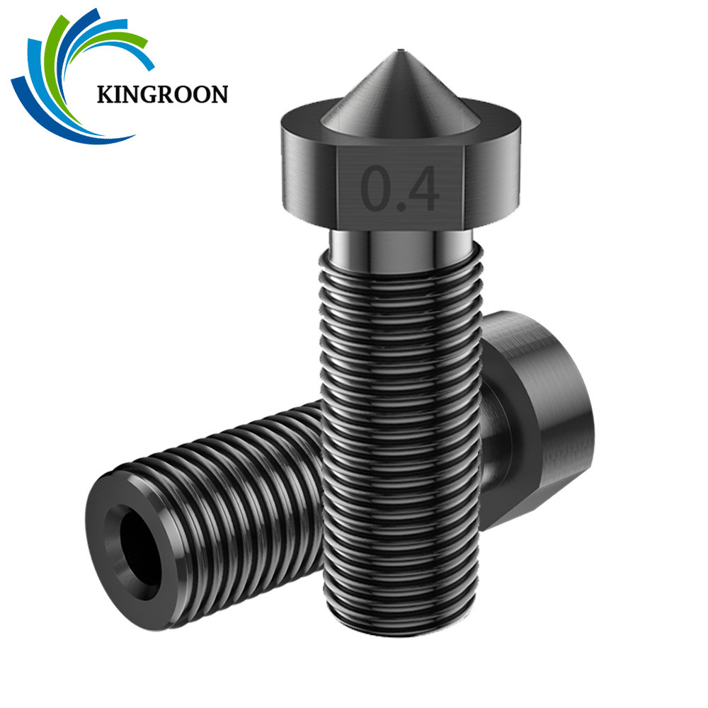 KINGROON E3D Volcano Hard Steel Nozzle Brass M6 Thread 3D Printer Hotend Volcano Nozzle 0.2mm-1.2mm 