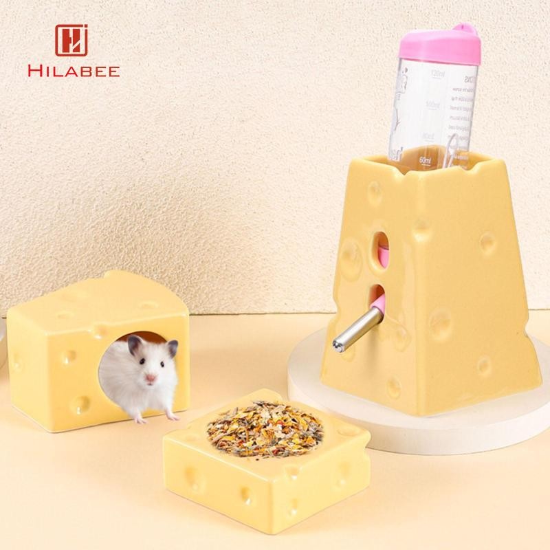 [hilabee] Hamster Habitats Pet Summer Cooling Indoor Cartoon Hamster Nest Cage Accessories for Gerbi