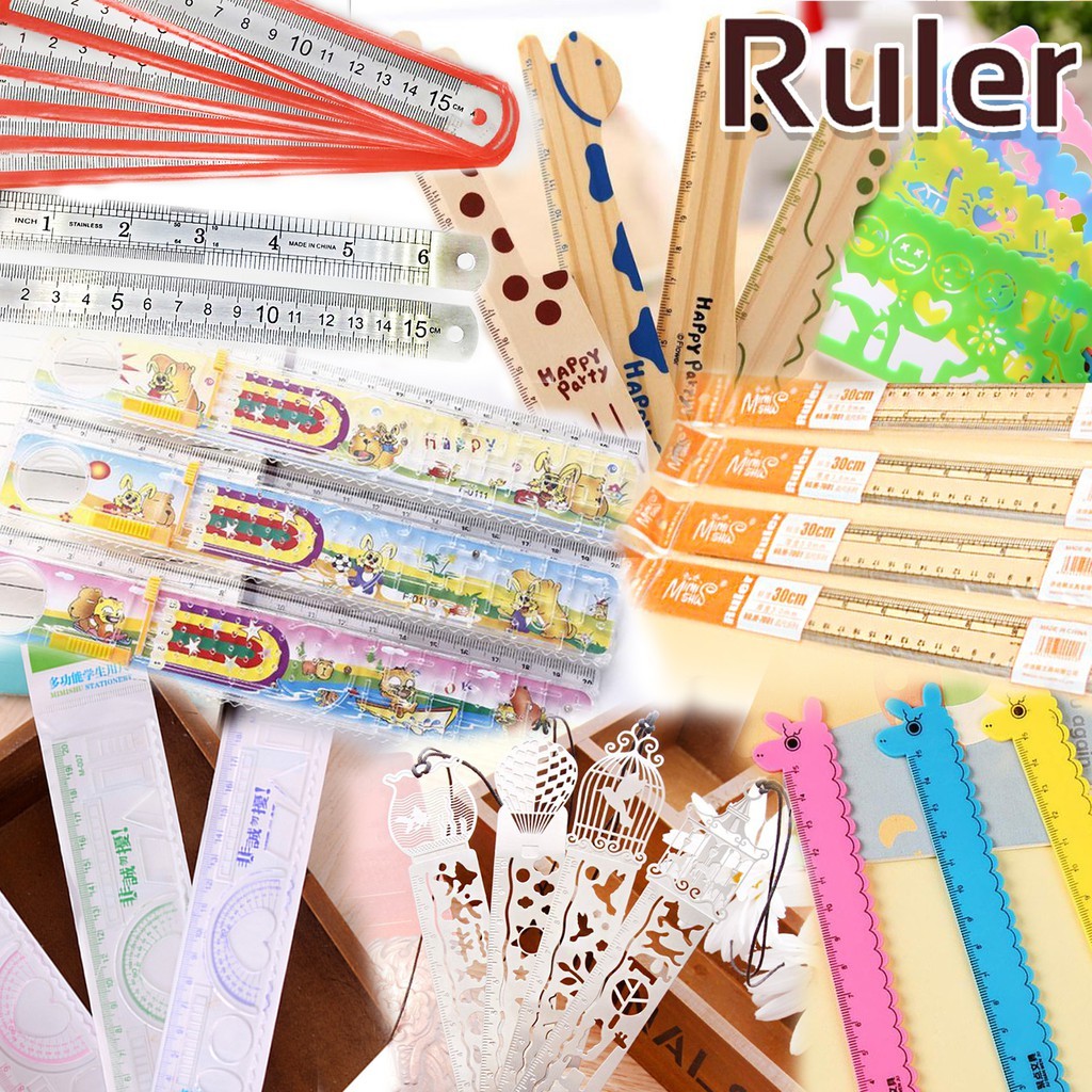 🔥ราคาส่ง🔥ชุดรวมไม้บรรทัด ไม้บรรทัดแม่เหล็กลายการ์ตูนสุดฮิต [🎲สุ่มลาย] ✔️ไม้บรรทัดวาดรูป 15-30 Cm.