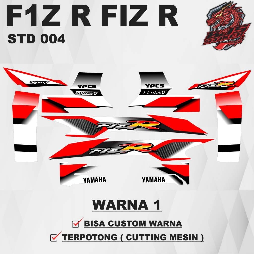 MESIN Yamaha fiz r F1z r FIZ r STD 004 - สติ๊กเกอร์รูปลอก Yamaha fiz r F1z r FIZ r STD 004 (ตัดเครื่