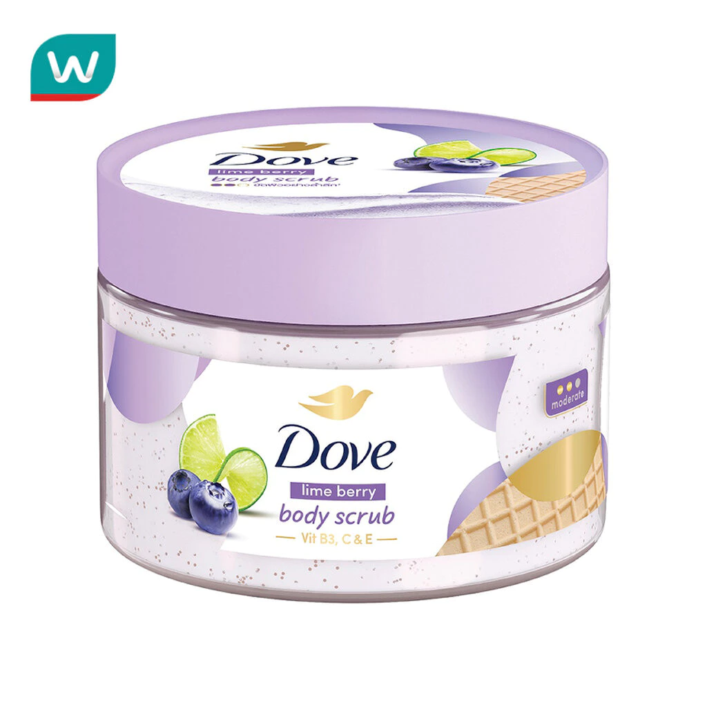 Dove โดฟ บอดี้ สครับ ไลม์ เบอร์รี่ 280 กรัม สครับ ขัดผิวกาย