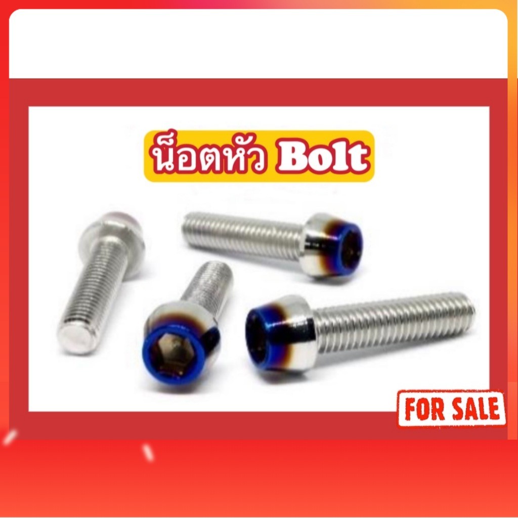 น็อตหัว Bolt M6 (x60,x65,x70,x75,x80,x85,x90,x95,x100,x105,x110)