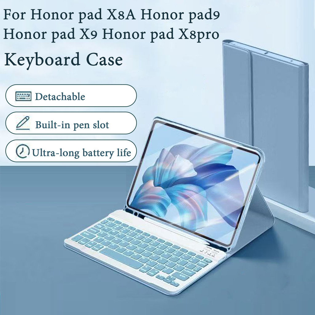 เคสคีย์บอร์ดไทย ที่มีคีย์บอร์ดในตัวพร้อมช่องเสียบปากกา เคส Honor pad X8A 11 Honor pad X8pro X9A 11.5
