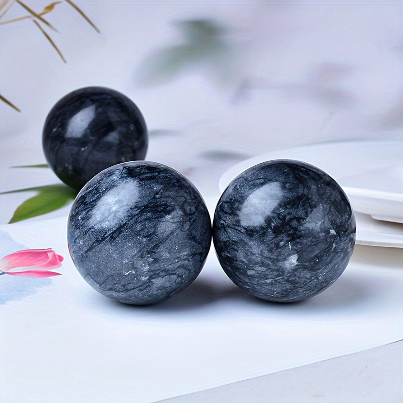 [Natural Quartz Sphere] Natural Black Phantom Quartz 1pc Sphere | หินที่มีรูปแบบลูกบอลออกกําลังกายที