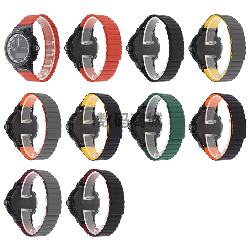 ทดแทน Casio PRW-30 50 60 70 73X PRW-6800 6900 PRW-3400 สายรัดแม่เหล็ก