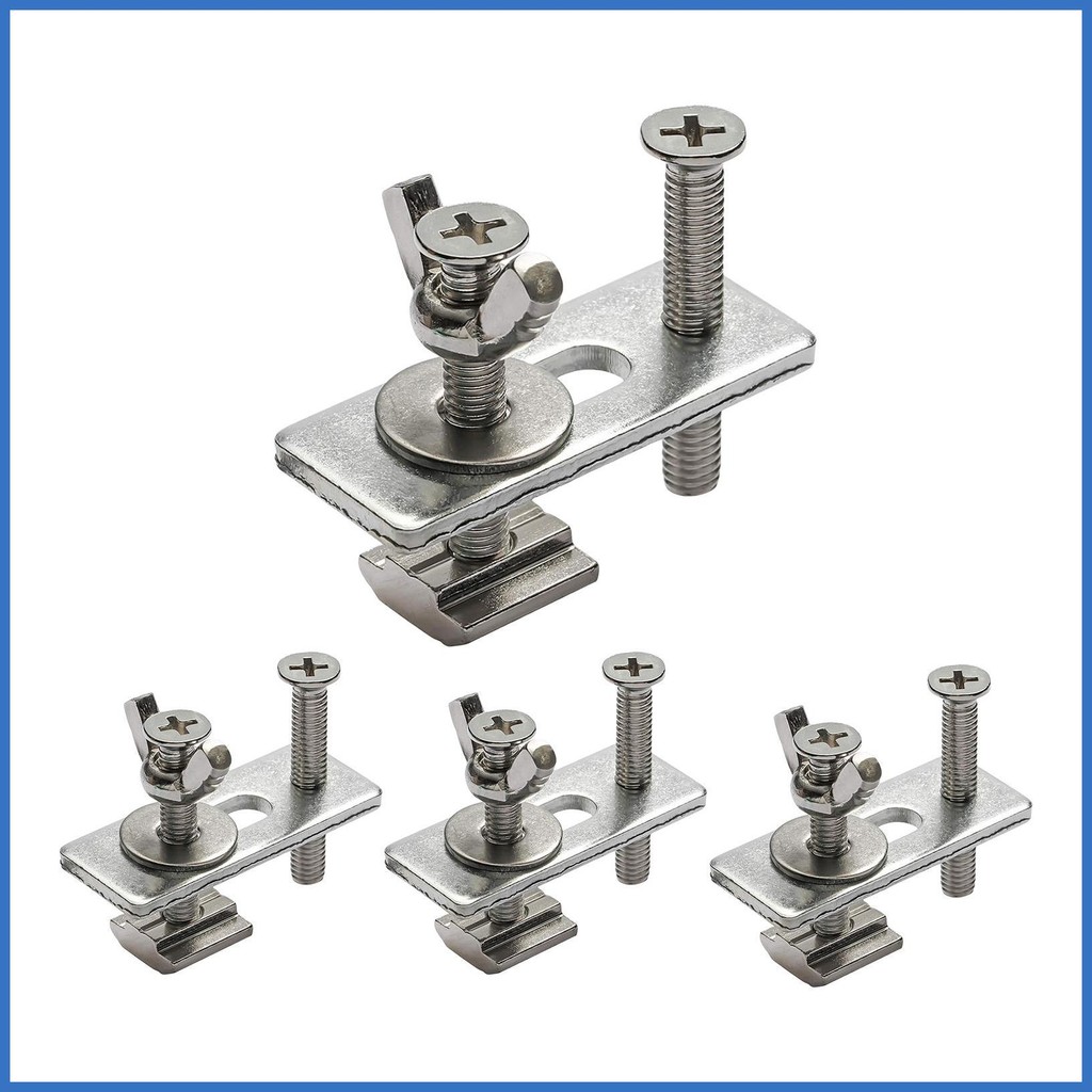Track Clamp 4 Pack Track Clamps แผ่นกด M6 Hold Down Clamp Kit T Track อุปกรณ์เสริมเจาะกด CLAMP magip