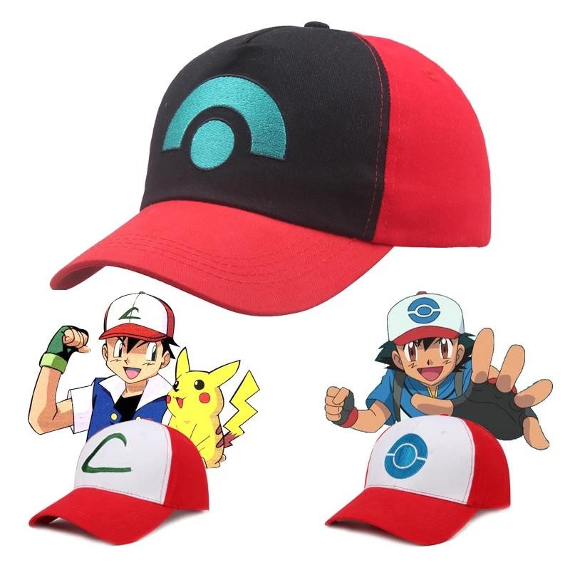 หมวกอนิเมะ Pokémon รูป Ash Ketchum ปรับได้ สำหรับคอสเพลย์