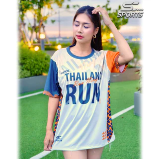 SC Sports เสื้อกีฬา เสื้อพิมพ์ลาย Run02-สีเขียว งานจริงสวย สีสด หนา145g นุ่มลื่นใส่สบาย