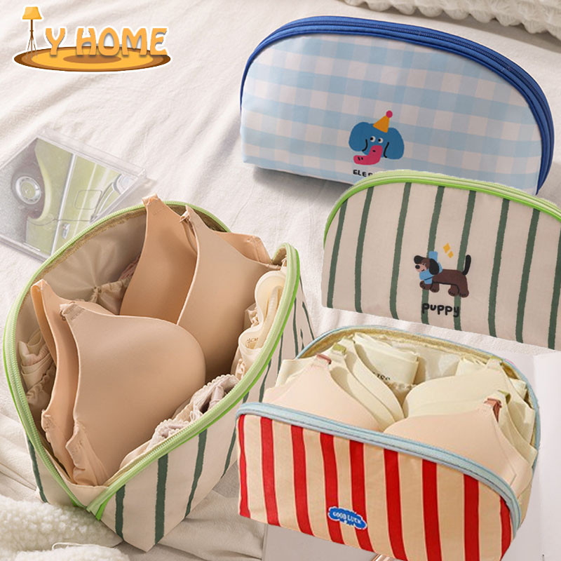 กระเป๋าเก็บชุดชั้นใน ชุดชั้นใน ถุงเท้า พกพาสะดวก ความจุขนาดใหญ่ พร้อมช่องจัดเก็บแยก