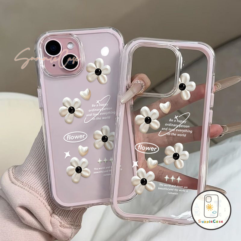 TPU โปร่งใส เคสไอโฟน 11 16 สำหรับ IPhone 15 12 16 13 11 14 Pro Max XS XR X Max 11 7 16 8 Plus ดอกทานตะวัน เปลือกอ่อน