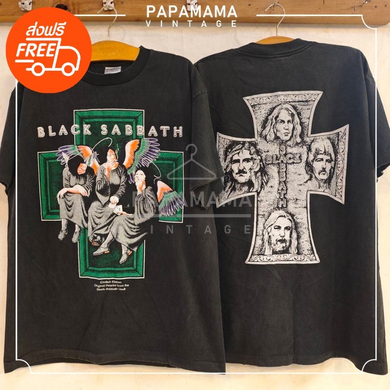 [ Black Sabbath ] limitted edition Bio Washed tag Screen Star เสื้อวินเทจ เสื้อทัวร์ วงร๊อค papamama vintage shirt
